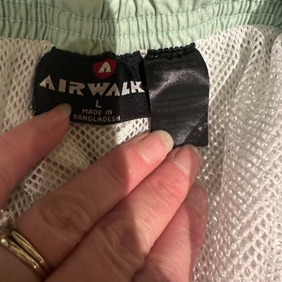 Airwalk Size Large Swimming Trunks Mint Green with Bombpop Popsicles - Picture 11 of 12